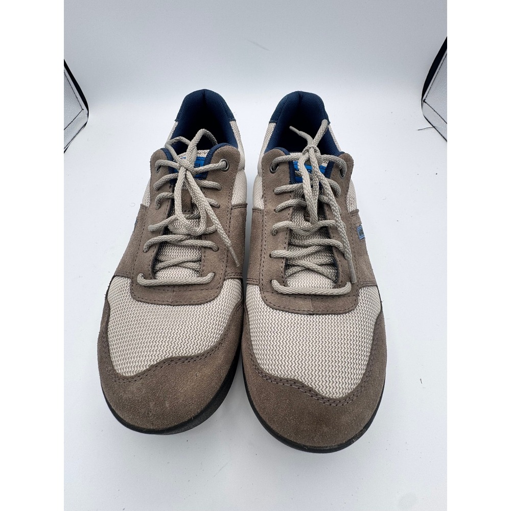 Merrell Solo Mens Sneakers Grey Blue Suede Mesh Air Cushion Hiking Shoes Size 9